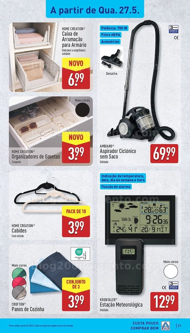 Antevisão Folheto ALDI Bazar Promoções a partir de 27 maio